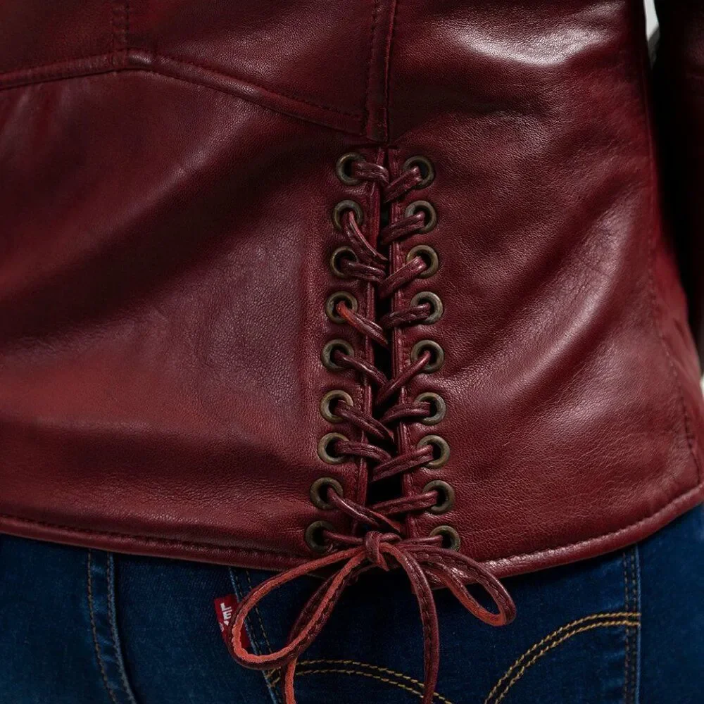 Women Fashion Lambskin Leather Jacket